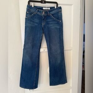 Hudson Jeans Women's Wide Leg Jeans in Dark Blue Denim